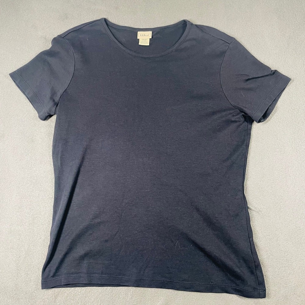 LL‎ Bean Womens T Shirt Top Short Sleeve Crew Neck Casual Everyday Basic